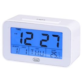 Trevi digital klocka med alarm & termostat, vit